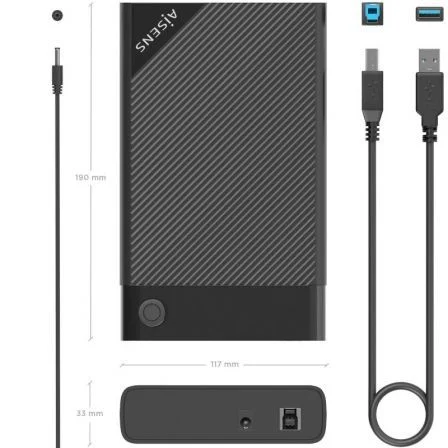 Aisens Caja Externa 3.5 pulg SATA ASE-3529B USB 3.0/3.1 Gen1 Negra Aisens Caja Externa 3.5 pulg SATA ASE-3529B USB 3.0/3.1 Gen1 Negra
